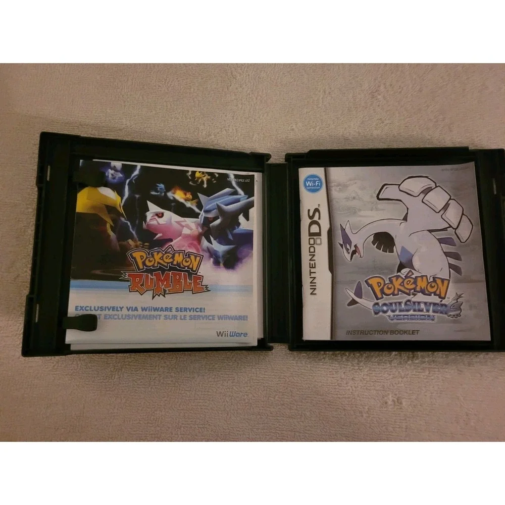 Pokemon Soul Silver Version Case and Manual W/Inserts